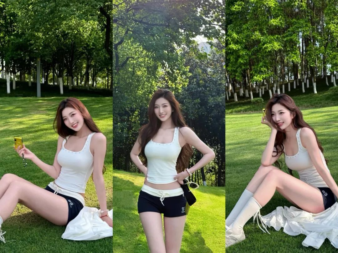 公园草地拍照，6个动作，大方漂亮，显瘦显身材，好看又出片-霞书