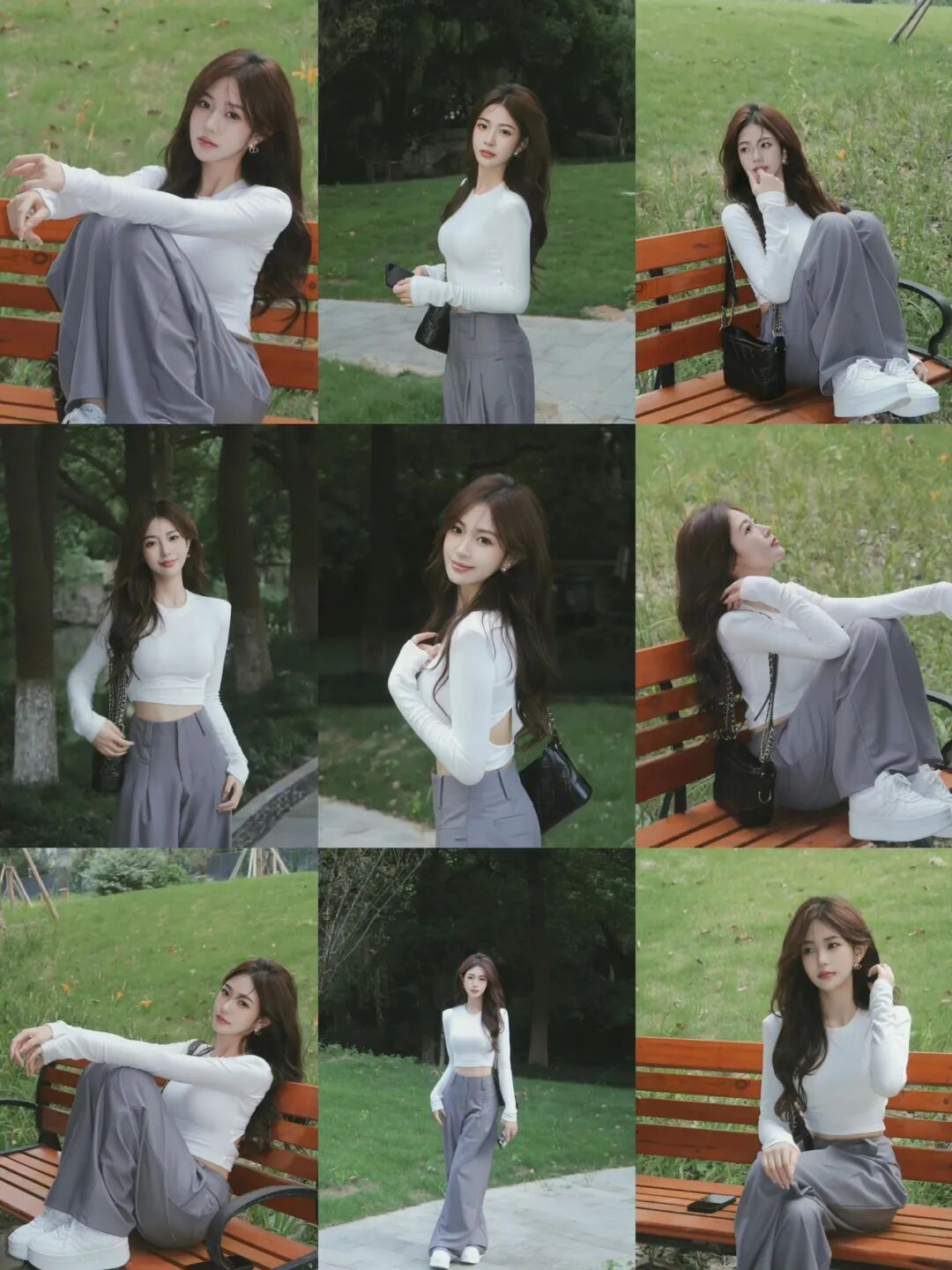 “公园长椅氛围感拍照指南｜和姐妹这样拍出优雅慵懒的治愈系生活照，定格秋日惬意时光-霞书