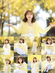 银杏林下这么拍拍照，真的很美！-霞书