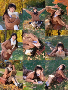 “秋日胜春朝”！9 个户外摄影姿势，轻松拍出暖阳黄叶间的氛围感-霞书