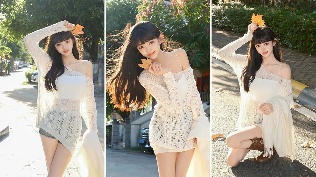 12个枫叶互动姿势，拍出氛围感×少女感双buff-霞书