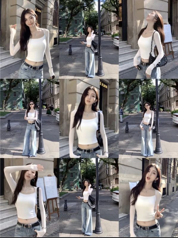 简约高级中带些许冷酷，美女街拍就这样拍！9个姿势拿捏复古街拍风-霞书