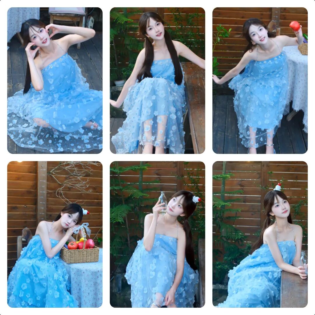 穿条小蓝裙，就能拍出治愈感大片？学会这几招，你也能当氛围感摄影师-霞书