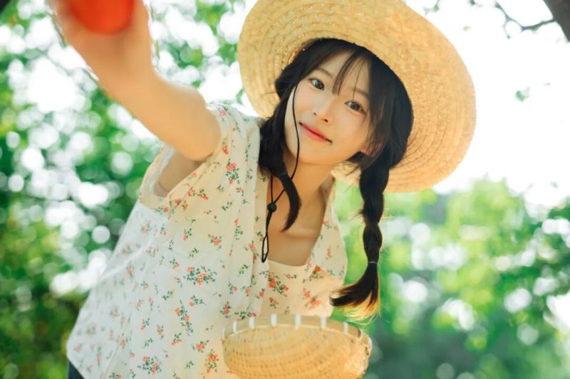 少女写真丨田园生活少女自然之美-霞书