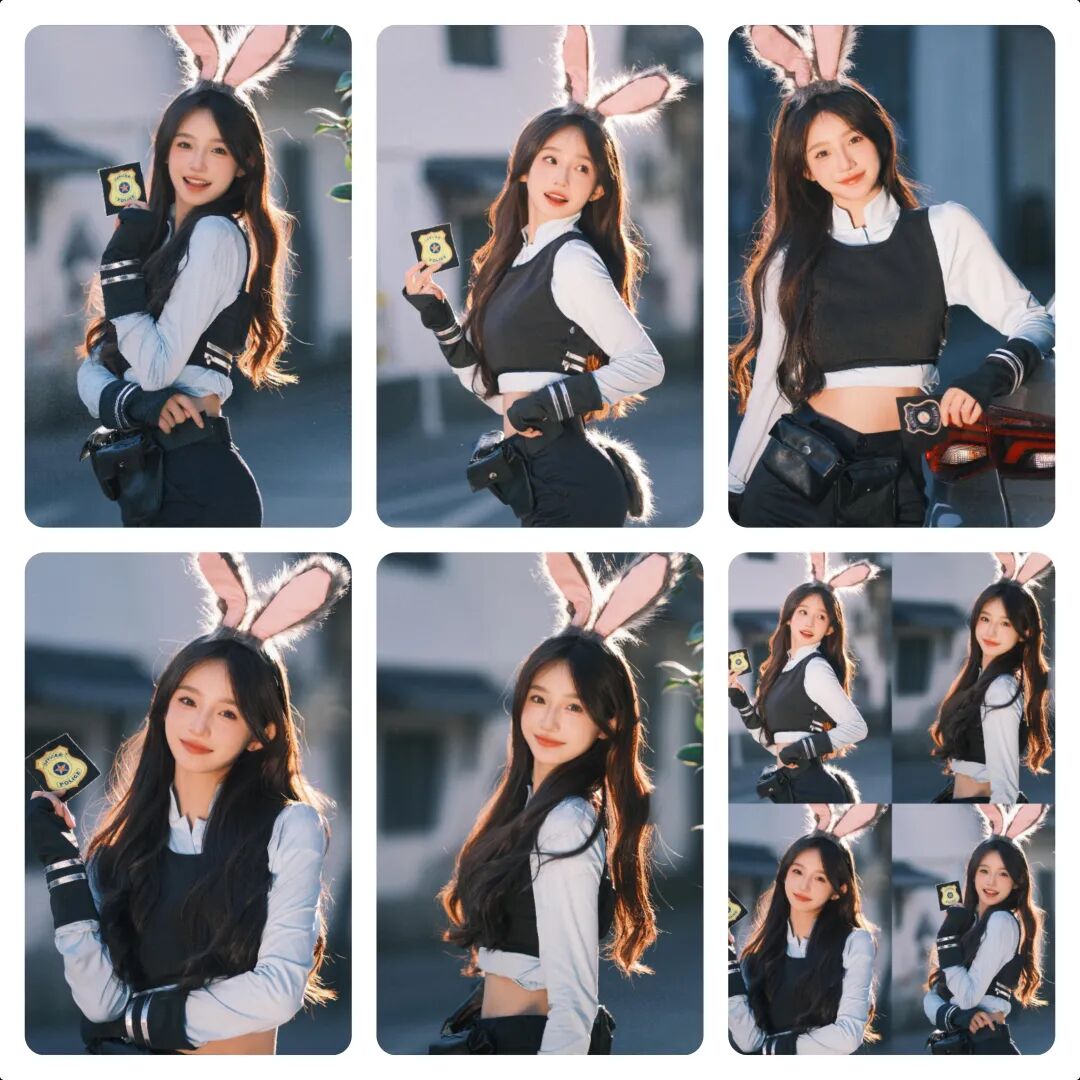这组 “兔子警官” 写真爆火！3 个光线 + 姿势技巧，普通人也能拍出氛围感大片-霞书